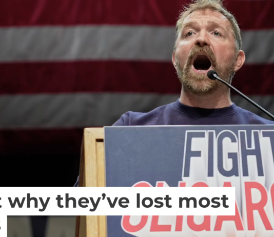 Graham Platner, Democratic candidate for U.S. Senate, speaks at an event hosted by U.S. Sen. Bernie Sanders in Orono, Maine, on May 24, 2026. AP Photo/Robert F. Bukaty
